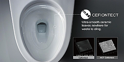Picture of toilet with Cefiontech 
