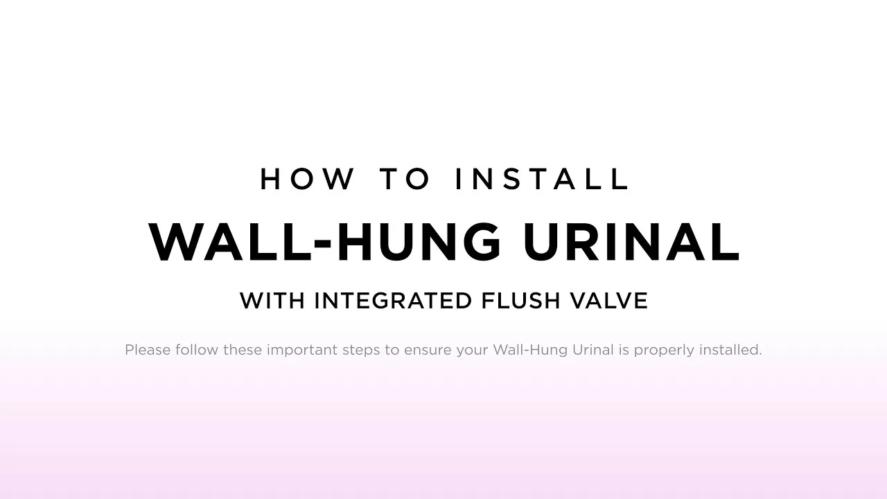 Video: How to Install the Wall-Hung Urinal With Integrated ECOPOWER ...