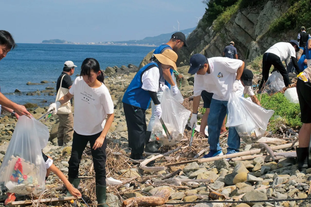 Scenes from local cleanup activities.