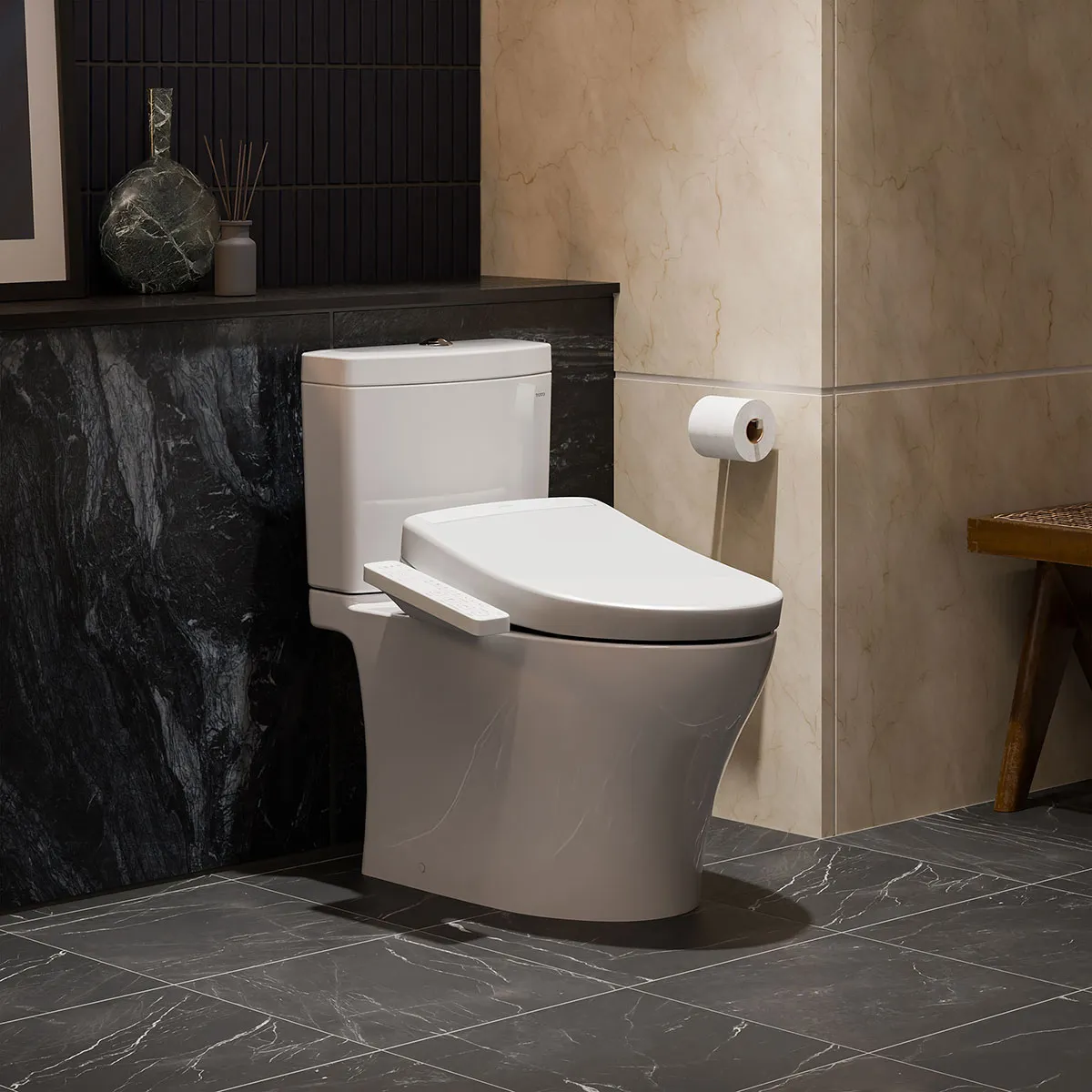 WASHLET S2 in a modern bathroom, delivering warm water, heated seating, and gentle cleansing for comfort-focused everyday routines.