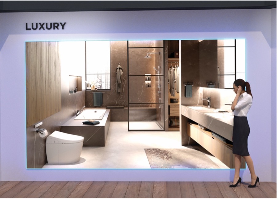 Luxury toilet virtual showroom