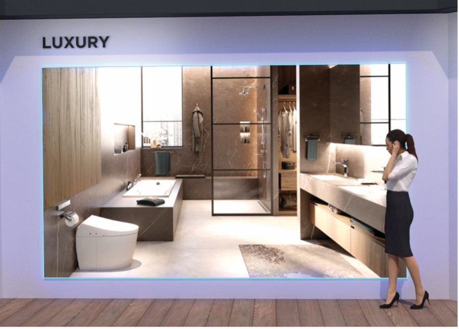 Luxury toilet virtual showroom