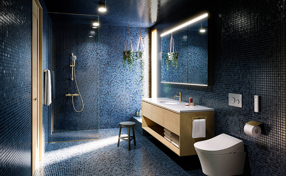 Modern bathroom with TOTO fixtures